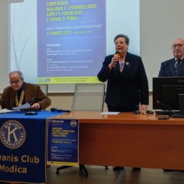 KC Modica – Incontro con gli alunni dell’Istituto Alberghiero su “Bullismo e cyberbullismo: aspetti psicologici e risvolti penali”