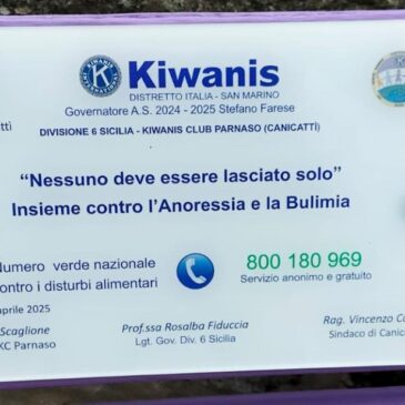 KC Parnaso e Div. 6 Sicilia – Panchina lilla e conferenza su Anoressia e Bulimia