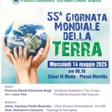 KC Augusta – Giornata Mondiale della Terra con gli alunni dell’I.C. “Orso Maria Corbino”