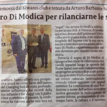 KC Vittoria – Conviviale dedicata allo scultore Arturo Di Modica