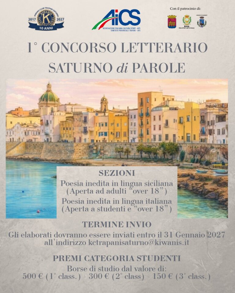 KC Trapani Saturno – Al via il concorso “Saturno di Parole”